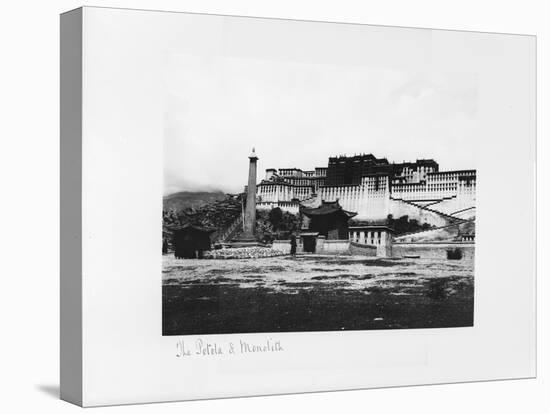 The Potala and Monolith, Lhasa, Tibet, 1903-04-John Claude White-Stretched Canvas