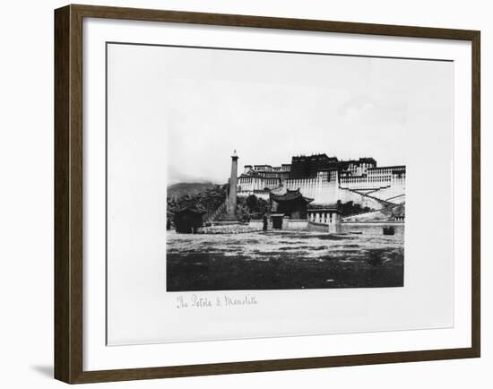 The Potala and Monolith, Lhasa, Tibet, 1903-04-John Claude White-Framed Giclee Print