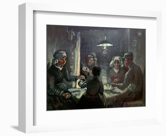 The potato-eaters; 1885 Cat. No. 196.-Vincent van Gogh-Framed Giclee Print