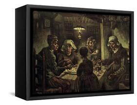 The Potato Eaters-Vincent van Gogh-Framed Stretched Canvas