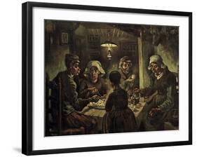 The Potato Eaters-Vincent van Gogh-Framed Giclee Print