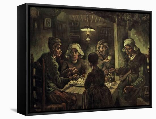 The Potato Eaters-Vincent van Gogh-Framed Stretched Canvas