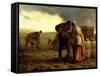 The Potato Harvest, 1855-Jean-François Millet-Framed Stretched Canvas