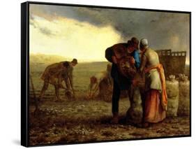 The Potato Harvest, 1855-Jean-François Millet-Framed Stretched Canvas