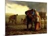 The Potato Harvest, 1855-Jean-François Millet-Mounted Giclee Print