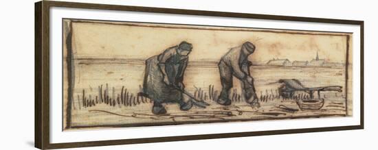The Potato Harvest, from a Series of Four Drawings Representing the Four Seasons-Vincent van Gogh-Framed Giclee Print