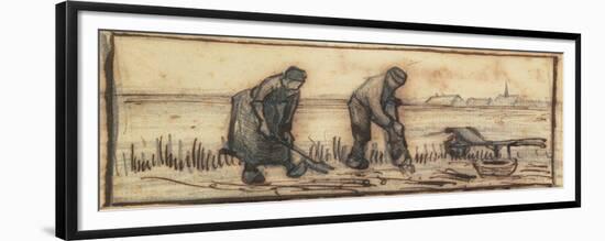 The Potato Harvest, from a Series of Four Drawings Representing the Four Seasons-Vincent van Gogh-Framed Giclee Print