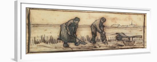 The Potato Harvest, from a Series of Four Drawings Representing the Four Seasons-Vincent van Gogh-Framed Giclee Print