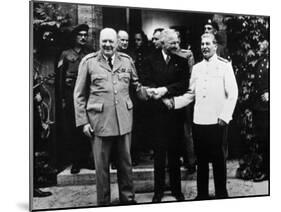 The Potsdam Conference, Winston Churchill, Harry S. Truman and Joseph Stalin, 1945-null-Mounted Photo