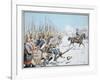 The Potsdam Guard Parade at Leuthen, 5 December 1757 (Colour Litho)-Richard Knoetel-Framed Giclee Print