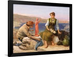 The Potter's Courtship, C.1886-Arthur Hughes-Framed Giclee Print