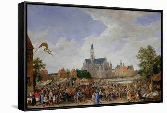 The Potters' Fair at Ghent-David Teniers the Younger-Framed Stretched Canvas