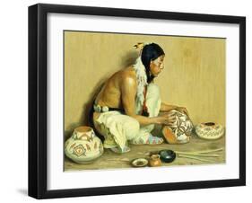 The Pottery Maker-Eanger Irving Couse-Framed Giclee Print