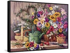 The Potting Bench-Barbara Mock-Framed Stretched Canvas