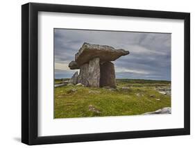 The Poulnabrone dolmen, prehistoric slab burial chamber, The Burren, County Clare, Munster, Republi-Nigel Hicks-Framed Photographic Print