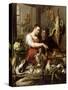 The Poulterer's Shop (Oil on Canvas)-Frans Snyders Or Snijders-Stretched Canvas