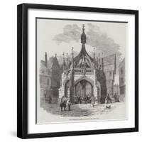 The Poultry-Cross, at Salisbury, Restored-null-Framed Giclee Print