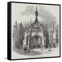 The Poultry-Cross, at Salisbury, Restored-null-Framed Stretched Canvas