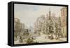 The Poultry Cross at Salisbury-Louise J. Rayner-Framed Stretched Canvas