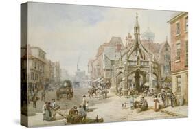 The Poultry Cross at Salisbury-Louise J. Rayner-Stretched Canvas