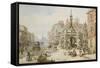 The Poultry Cross at Salisbury-Louise J. Rayner-Framed Stretched Canvas