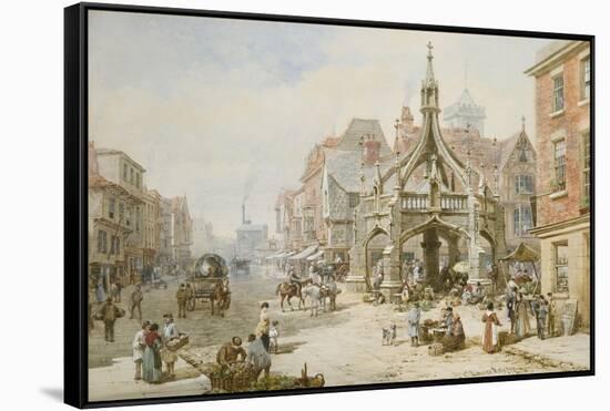 The Poultry Cross at Salisbury-Louise J. Rayner-Framed Stretched Canvas