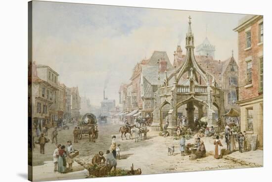 The Poultry Cross at Salisbury-Louise J. Rayner-Stretched Canvas