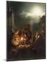 The Poultry Stall in Antwerp at Night-Petrus Van Schendel-Mounted Giclee Print