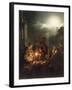 The Poultry Stall in Antwerp at Night-Petrus Van Schendel-Framed Giclee Print