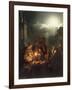 The Poultry Stall in Antwerp at Night-Petrus Van Schendel-Framed Giclee Print