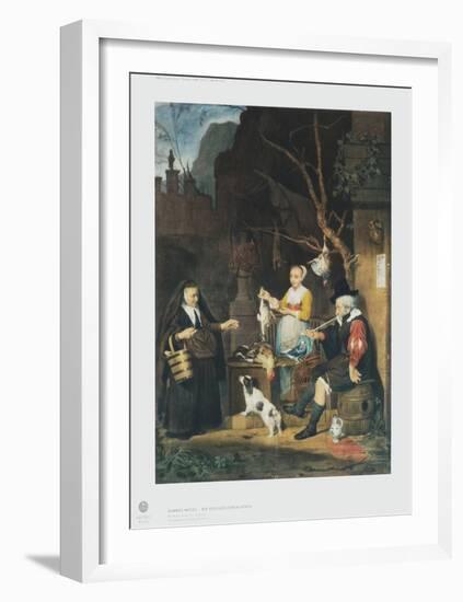 The Poultry Vendor, Young Woman-Gabriel Metsu-Framed Collectable Print