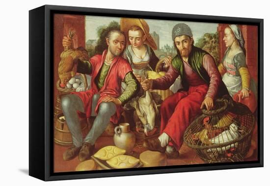 The Poultry Vendors, Signed and Dated 1st September 1563-Joachim Beuckelaer-Framed Stretched Canvas