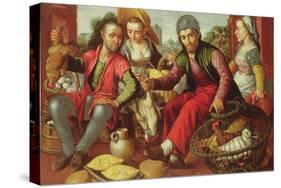 The Poultry Vendors, Signed and Dated 1st September 1563-Joachim Beuckelaer-Stretched Canvas