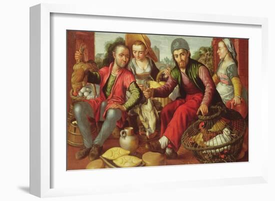 The Poultry Vendors, Signed and Dated 1st September 1563-Joachim Beuckelaer-Framed Giclee Print