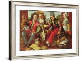 The Poultry Vendors, Signed and Dated 1st September 1563-Joachim Beuckelaer-Framed Giclee Print