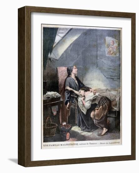 The Poverty-Stricken Family, or the Suicide, 1849-Octave Tassaert-Framed Premium Giclee Print