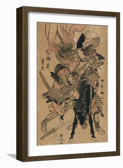 The Powerful Tomoe Gozen, C.1810-Katsukawa Shuntei-Framed Giclee Print