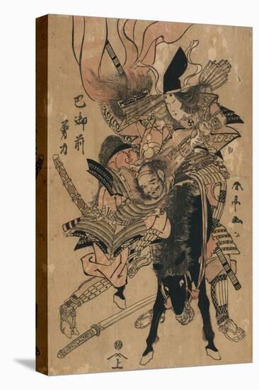 The Powerful Tomoe Gozen, C.1810-Katsukawa Shuntei-Stretched Canvas
