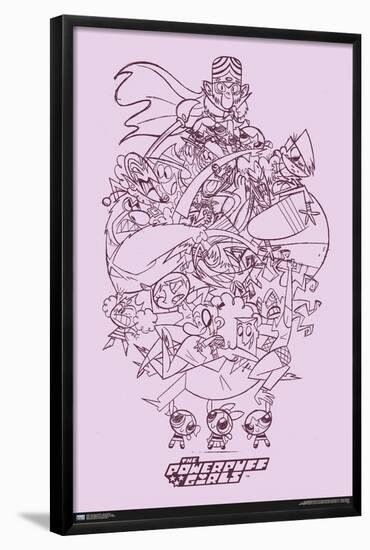 The Powerpuff Girls - Group Sketch-Trends International-Framed Poster