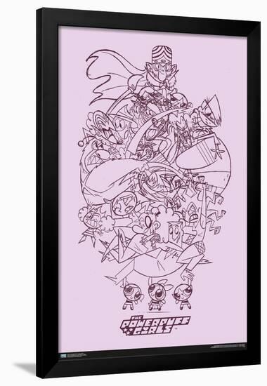 The Powerpuff Girls - Group Sketch-Trends International-Framed Poster