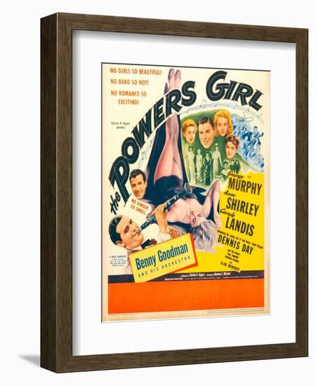 The Powers Girl, Benny Goodman on window card, 1943-null-Framed Art Print