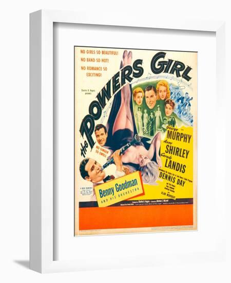 The Powers Girl, Benny Goodman on window card, 1943-null-Framed Art Print