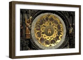 The Prague Astronomical Clock, the Calendar-Josef Manes-Framed Giclee Print