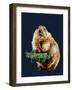 The Prairie Dog on Midnight Blue, 2020, (Pen and Ink)-Mike Davis-Framed Giclee Print