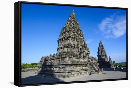 The Prambanan Temple Complex, UNESCO World Heritage Site, Java, Indonesia, Southeast Asia, Asia-Michael Runkel-Framed Stretched Canvas