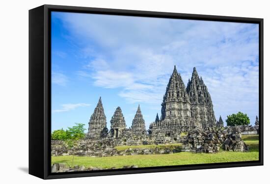 The Prambanan Temple Complex, UNESCO World Heritage Site, Java, Indonesia, Southeast Asia, Asia-Michael Runkel-Framed Stretched Canvas