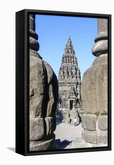The Prambanan Temple Complex, UNESCO World Heritage Site, Java, Indonesia, Southeast Asia, Asia-Michael Runkel-Framed Stretched Canvas