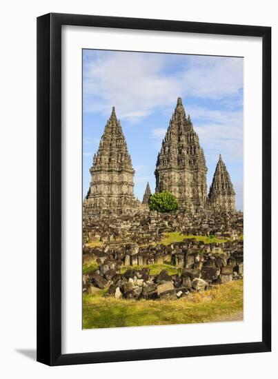 The Prambanan Temple Complex, UNESCO World Heritage Site, Java, Indonesia, Southeast Asia, Asia-Michael Runkel-Framed Photographic Print