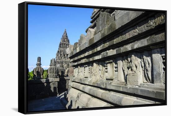 The Prambanan Temple Complex, UNESCO World Heritage Site, Java, Indonesia, Southeast Asia, Asia-Michael Runkel-Framed Stretched Canvas