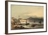 The Praya Grande, Macao, from the South, with St Peter's Fort to the Left, 1830-1845 (W/C on Paper)-George Chinnery-Framed Giclee Print